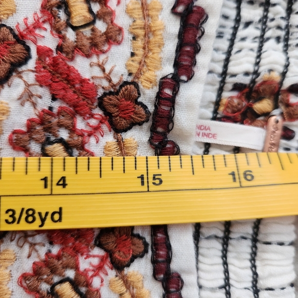 Free People Grasslands Embroidered Harem Pant Set Ivory Women's Size Large‎ - Picture 7 of 14